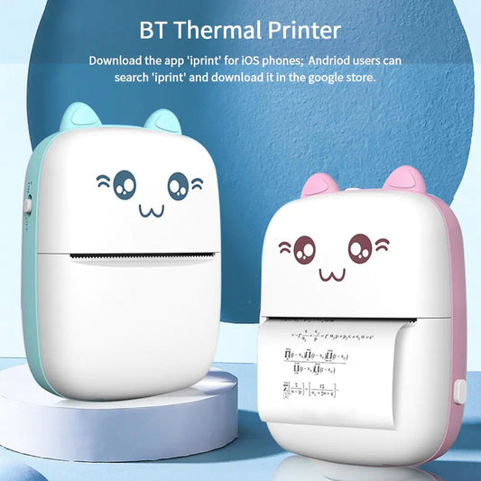 Electronic Gadget™ Introducing: Bluetooth-Compatible Mini Thermal  Printer [CAT Version]